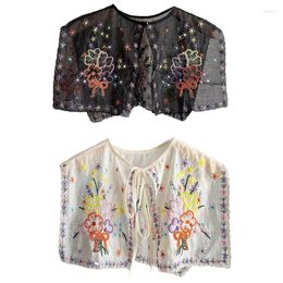 Scarves Lace Laple Shawl For Women Lady Girl Faux Collar Delicate Embroidery