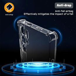Reinforced Corner Soft TPU Clear Shockproof Case with 2pcs Tempered Glass For ZTE nubia Red Magic 9 Pro plus Screen Protector