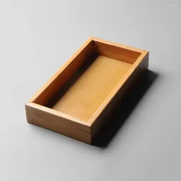 Tea Trays Natural Bamboo For Fruit Snack Nuts Tray Kongfu Set Accessory Deep Rectangular Box