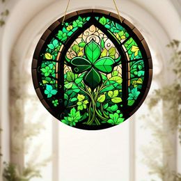 St. Patrick's Day Signsuncatcher for Window Sun Catchers Stained Glass Acrylic Hanging Whimsigoth Home Party Hanging Decoration