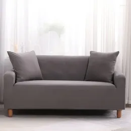 Chair Covers Classic Grey Elastic Sofa Solid Colour Stretch Slipcover For Living Room L Shape Couch Cover Home Decor