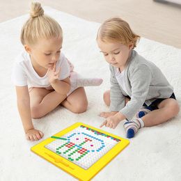 Magnetic Drawing Board Toy Toddler Magnet Doodle Board With Beads And Pens Color Shape Pattern Art Pad Airplane Car Travel