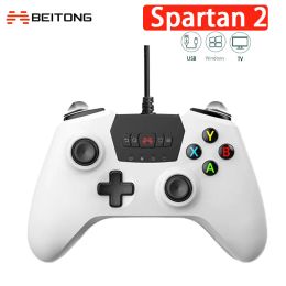 Gamepads Original Betop Beitong Spartan 2 Wired Gamepad Android Joystick For PC/TV/BOX/Steam/PS3 Cracked Version Tesla Game Controller