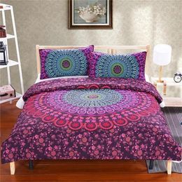 Bedding Sets 40Bohemia Colorful Geometric Printed Set Polyester Adult Duvet Cover With Pillowcase 3 PcsBeds Single Twin Double 80030