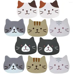 Dog Apparel Cat PVC Tumbler Pads Anti-skid Cup Mats Heat-resistant Bottle Pattern Kitchen Silicone Placemat