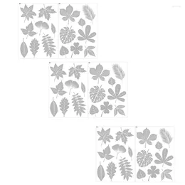 Window Stickers 3 Sets/48PCS Decorative Clear Leaf Cling Bird Alert Decal