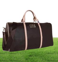 55cm 25cm 30cm Brown flower women handbags purses keep all travel duffle duffel bags Real leather tote clutch shopping bag1480995