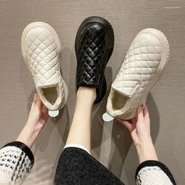 Casual Shoes Thickened Bread Cotton Padded For Women To Keep Warm In Winter 2024 Versatile Muffin With Thick Soled Loafers
