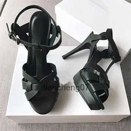 Sandals Designer Women High Heels Shoes 10cm Shiny Metal Leather Luxury Dress Leather Wedding Shoes 14cm With Box NO23 24040413FDWJ