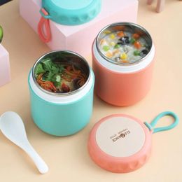 Dinnerware Stainless Steel Vaccum Cup Soup Insulated Lunch Box For School Drinking 430ml Thermal Container