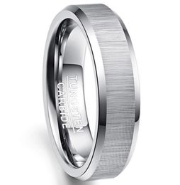 Tungsten Ring 6mm wide and 23 mm thick Lassa edge color plated platinum men039s jewelry USA size 712 goods in stock77906127154218