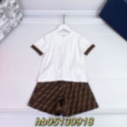 Women's T-shirt Children's Brother Sister Clothing Boys Girls' Summer Pure Cotton Top, Shorts, Half Skirt, College Style Casual Sports Set