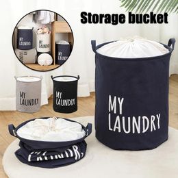 Laundry Bags Foldable Drawstring Basket Large Capacity Waterproof Clothes Storage For Home Bathroom Children's Toy Organizer