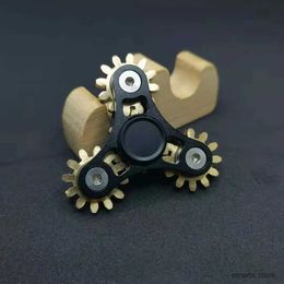 Decompression Toy Delicateness Gear Hand Spinner All Copper Fidget Spinner Nine Teeth Linkage Edc Metal Alloy Spinner Focus Toys Stress Relief