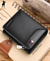 Brand Genuine Leather Men Wallet with Card Holder Man Luxury Short Wallet Purse Zipper Wallets Casual Standard Wallets5554702