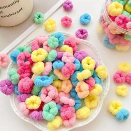 100Pcs Children Elastic Hair Bands Girls Colorful Hair Ties Ponytail Holder Rubber Bands Small Scrunchie Kids Hair Accessories