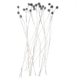 Decorative Flowers 20 Pcs Wedding Decor Natural Craspedia Grace Dried Flower Real Vase Home Party Decors