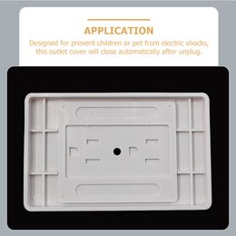 Anti-Electric Shock Socket Cover Wall Plug Covers Self-closing Outlet Safety Plates