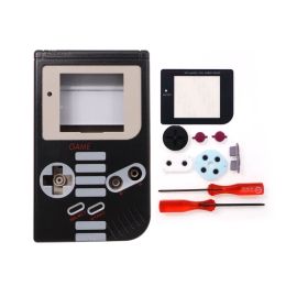 Boxs Black Customised UV Printed Full Housing Shell Case with Mix Colour Buttons Replacement Shell Case for Game Boy GB DMG