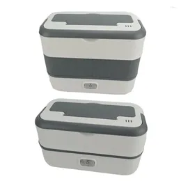 Dinnerware Electric Lunch Box Stainless Steel Meal Heating Boxes With Tight Sealing Adults Containers For Rice Eggs Dishes