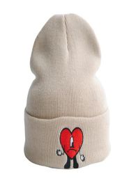 Badbunny bad rabbit embroidered knitted hat European autumn and winter warm wool beanie hats for men and women GC17182107728