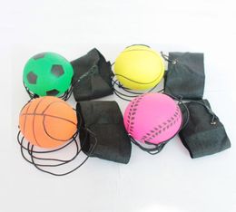 Random more Style Fun Toys Bouncy Fluorescent Rubber Ball Wrist Band Ball Board Game Funny Elastic Ball Training Antistress lol9249729