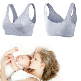 Bras Women Underwear Sleeping No Underwire Pull Up Nursing Removable Inserts Cotton Blend Seamless Solid Sports Maternity Bras