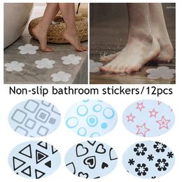 Bath Mats 12Pcs/Set Tile Floor Adhesive Anti-slip Stickers Swimming Pool Non-Slip Bathroom PEVA