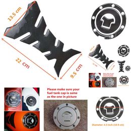 New Motorbike Racing Fibre Fuel Gas Cap Cover Tank Protector Pad Sticker Decal for Honda CBR 600 F2/f3/f4/f4i RVF VFR CB400 CB1300