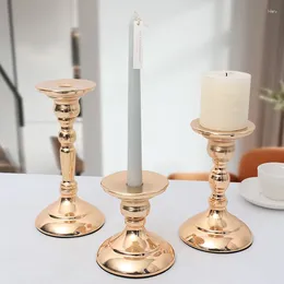 Candle Holders European Golden Holder Metal Candlestick Wedding Stand Living Room Decoration Candelabra Table Home