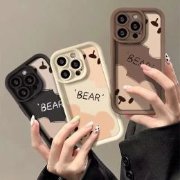 Phone Case For Xiaomi Redmi Note 12 12S 9S 11 10 11S 10S 8 7 9 K20 K40 Pro K30 Ultra 4G 5G Case Soft Silicone Couple Cute Bear