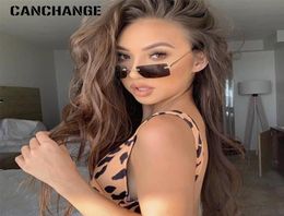 Sunglasses CANCHANGE Fashion Small Rectangle Women Men Retro Orange Frameless Sun Glasses For Ladies Uv400 Gifts Summer8961641