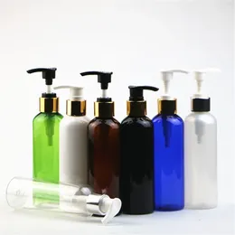 Storage Bottles 20pcs/lot Empty Plastic Bottle With Pump Lid 200ML Cosmetic Refillable Shampoo PET