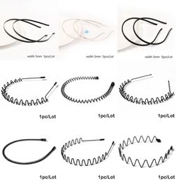 Chic Unisex Black Wavy Hairband Men Women Washing Headband Scrunchy Styling Tools Accessories Headwear Hair Head Hoop Bands4194877