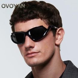 Sunglasses OVOYAN Oversized Y2K Men Punk Cat Eye Goggles Men/Women 2024 Retro Outdoor Sports Glasses Lentes De Sol Mujer