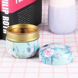 Storage Bottles Containers Tinplate Tea Jar Spice Tank 1 Leaf Organizer Sealing Round Candy Aromatizer Travel