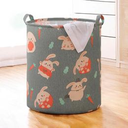 Laundry Bags Dirty Clothes Hamper Practical Cartoon Pattern Thickened Leaves Print Storage Basket Household Products