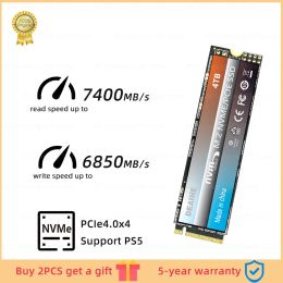 Boxs PS5 SSD 1TB with Heatsink 2TB 4TB M2 NVMe SSD DRAM Cache M.2 Drive PCIe4 2280 Heatsink Internal Solid State Disk for Desktop pc