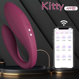 Couple Vibrator Wireless Remote Control Double Vibrators Wearable Dildo Vagina Clitoris Stimulate sexy Toys For Woman Masturbato