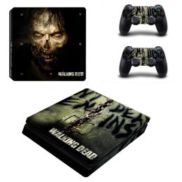 Stickers The Walking Dead PS4 Slim Sticker Play station 4 Skin Sticker Decal For PlayStation 4 PS4 Slim Console and Controller Skin Vinyl