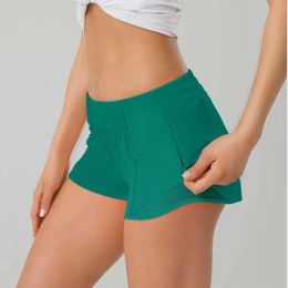 2024 Lu-088 Women Summer Yoga Hotty Hot Shorts Breathable Quick Drying Sports Underwear Women's Pocket Running Fiess Pants Princess Advanced Design vj668