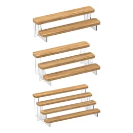 Kitchen Storage Wood Shelf Display Shelves Props Dessert Cake Stand For Figure Cosmetic Toys