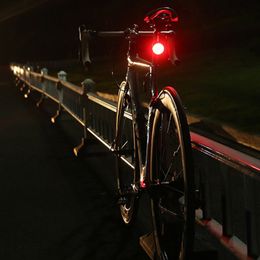 4PCS LED Light USB Rechargeable Rear Bike Light Set 220mah Lithium Battery 6 Mode Light Rear Tail Light Bike