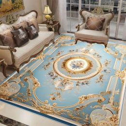 European Luxury Home Decorative Carpets for Living Room Classical Large Area Rug for Bedroom Easy Cleaning Hall Table Mat Carpet