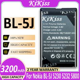 3200mAh Phone Battery BL-5J For Nokia 5230 5233 5800 3020 XpressMusic N900 C3 Lumia 520 525 530 5900 Battery BL5J BL 5J Track NO