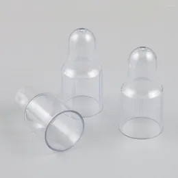 Storage Bottles 100 Pcs / Lot Essential Oil Bottle Dropper Cover Glass Cap Transparent Only Without Any Piepette Clourse