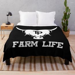 Blankets Tom Pemberton Merch Farm Life Logo Throw Blanket Designers Ands Baby