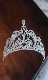 Wedding Bridal Tiaras Crown Women Crystal Headband Girl Hair Accessories Birthday Baroque Rhinestone Jewellery Pageant Diadem Clips 8982338