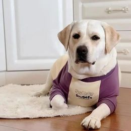 Dog Apparel Large Clothes Winter Warm Thick Hooded Pullover Sweatshirt Anti-hair Loss Fashion Printing Pet Supplies For Big