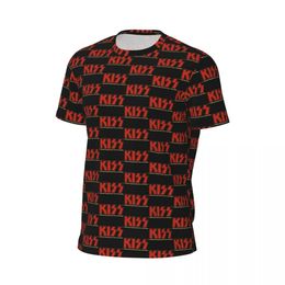 Kiss Band Logo Sportswear T-Shirt Summer Kiss Fan Art Streetwear T Shirts Harajuku Tee Shirt For Man Custom Clothes Plus Size